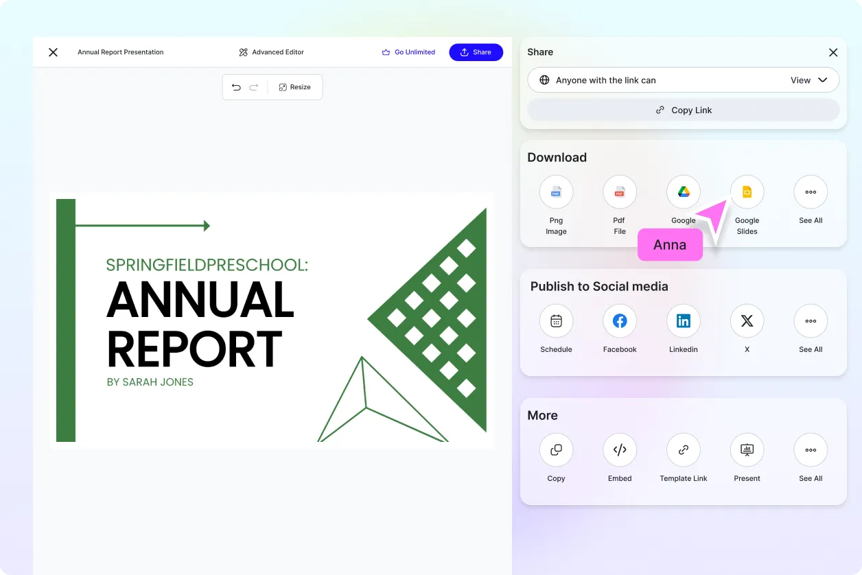 Free AI Annual Report Presentation Generator, Free AI Annual Report Slide Maker Online